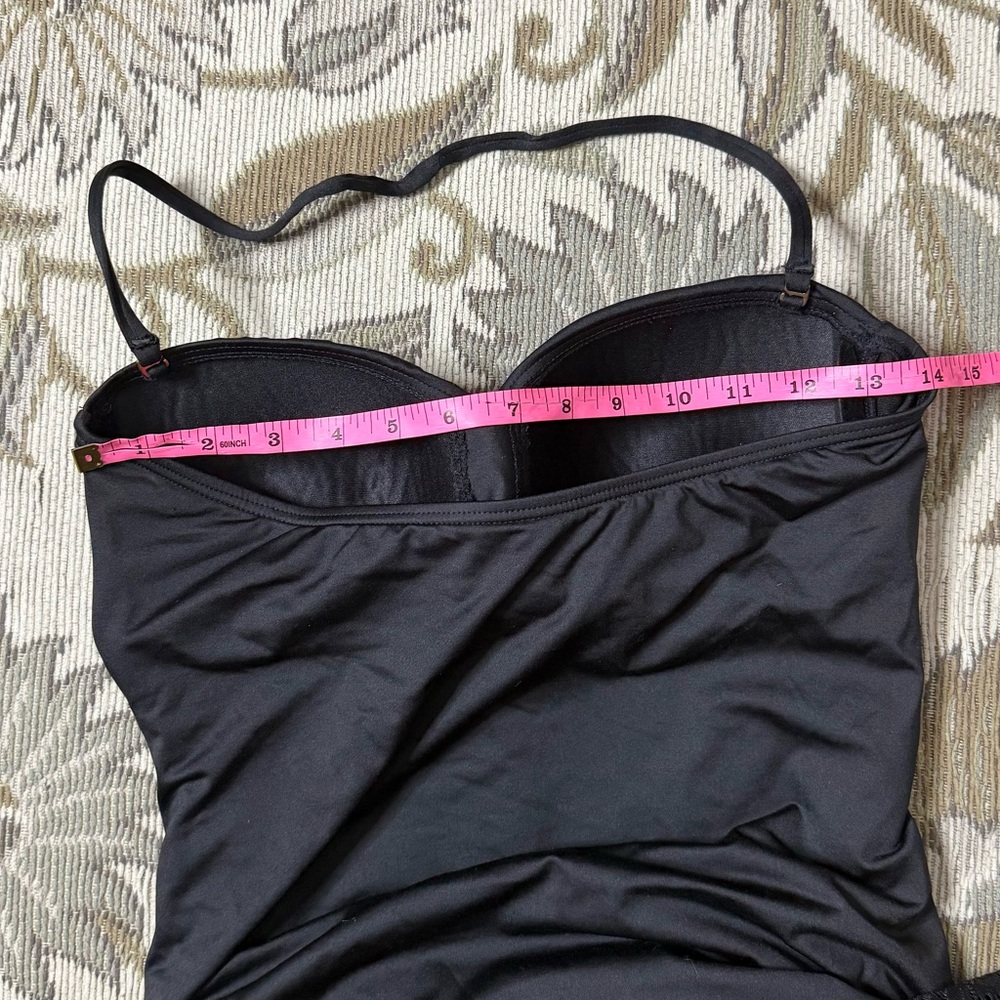 Apt. 9 Swimdress One Piece Swimsuit Swim Dress Black Lace Strapless M Medium - Picture 3 of 5